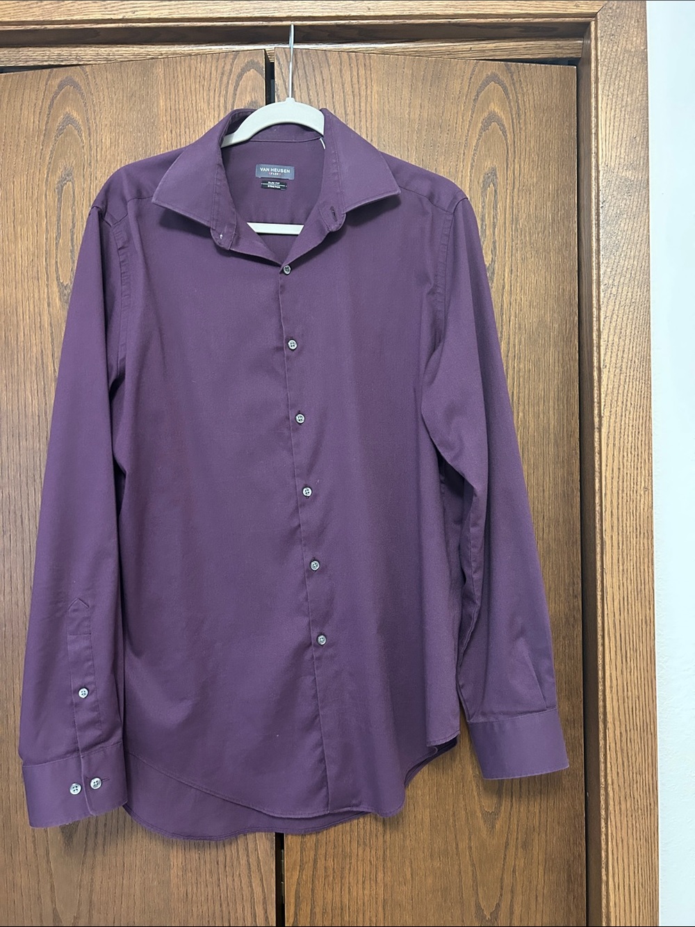 Van Heusen Men's Plum Dress Shirt